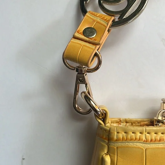 Bebe women’s small yellow faux croc  shoulder bag - Picture 6 of 12